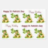Papierblätter zum Geburtstag von St. Patrick Geschenkpapier Set (Vorderseite 3)
