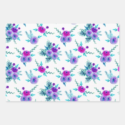 Papierblätter zum Muster von Bouquet Geschenkpapier Set (Vorderseite)