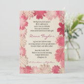 PapierBlumen-jüdisches Baby, das Einladung (Stehend Vorderseite)