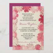 PapierBlumen-jüdisches Baby, das Einladung (Vorne/Hinten)