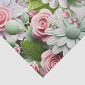 Papierblumen Rosa und Frühlingsgrün Seidenpapier (Detail)