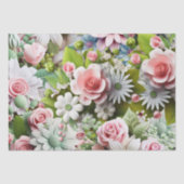 Papierblumen Rosa und Frühlingsgrün Seidenpapier (Vorderseite)