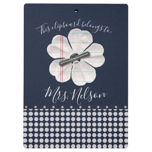 PapierblumenZwischenablage Klemmbrett (Rückseite)