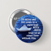 Papierboot mit Jesus Button (Vorne & Hinten)