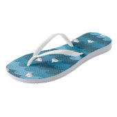 Papierboot-Muster Badesandalen (Schrägansicht)