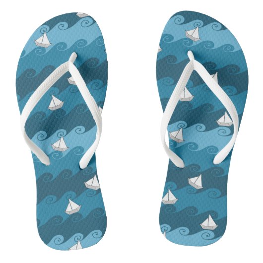 Papierboot-Muster Badesandalen (Fußbett)