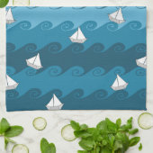 Papierboot-Muster Handtuch (Gefaltet)