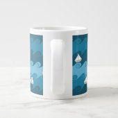 Papierboot-Muster Jumbo-Tasse (Rückseite)