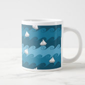 Papierboot-Muster Jumbo-Tasse (Rechts)