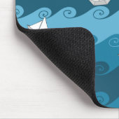 Papierboot-Muster Mousepad (Ecke)