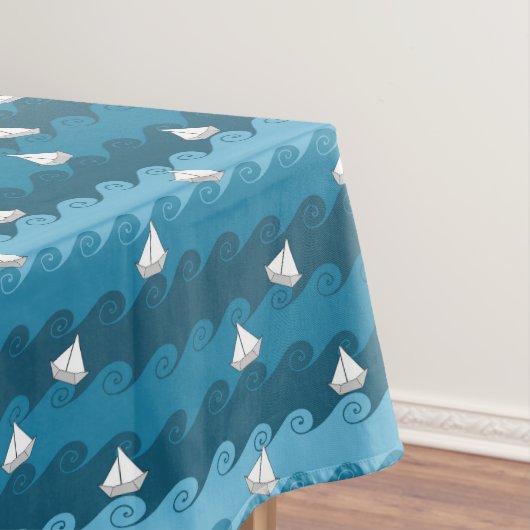 Papierboot-Muster Tischdecke (Beispiel)