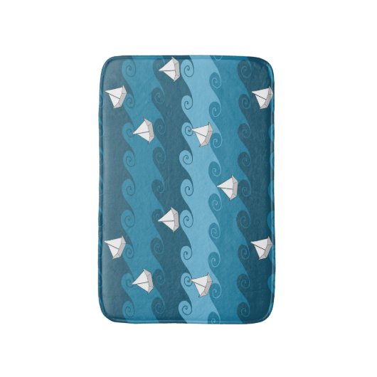 Papierbootmuster Badematte (Vorderseite Vertikal)