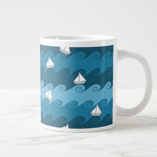 Papierbootmuster Jumbo-Tasse (Rechts)