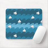 Papierbootmuster Mousepad (Mit Mouse)