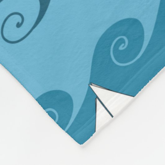 Papierboots-Muster Fleecedecke (Ecke)