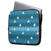 Papierboots-Muster Laptopschutzhülle (Vorderseite Links)