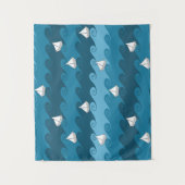 Papierboots-Muster Wandteppich (Vorderseite)