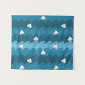 Papierboots-Muster Wandteppich (Vorderseite (Horizontal))