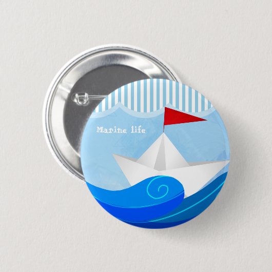 Papierbootsknopf Button (Vorne & Hinten)