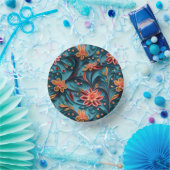 Papierbowle aus Blumenpapier Pappteller (Party)