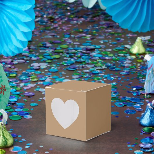 Papierbraun-Vorzugsboxen - Herz 2x2x2-Stil Geschenkschachtel (Party)