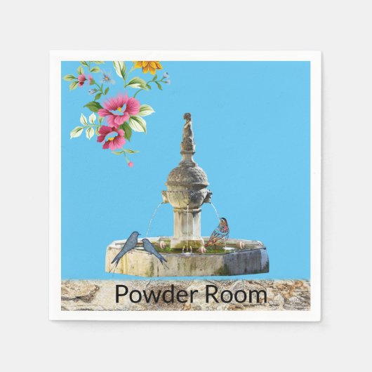 Papierbücher, Blumenbrunnen Serviette (Vorderseite)