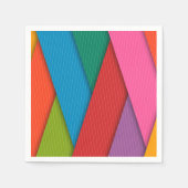 Papierbücher, bunte Dreiecke Serviette (Vorderseite)