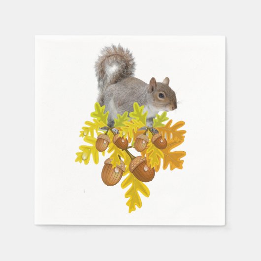 Papierbücher, Eichhörnchen Serviette (Vorderseite)
