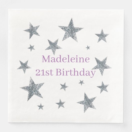 Papierbücher - Folien - Stars anpassen Serviette (Vorderseite)