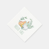 Papierbücher für Erntedank Fox & Pumpkins Serviette (Ecke)