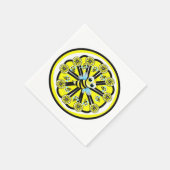 Papierbücher, Goldbarren-Zitronen Serviette (Ecke)