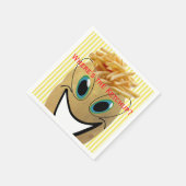 Papierbücher, Kartoffeln, Pommes frites, gelber St Serviette (Ecke)