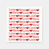 Papierbücher, Liebe der Roten Herzen, Jura Serviette (Vorderseite)