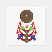 Papierbücher, Neapel, grüne Frösche Serviette (Vorderseite)