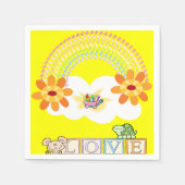 Papierbücher, Rainbow-Schildkröte, Gelb Serviette (Vorderseite)