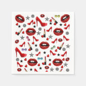 Papierbücher, Rote Heelse Lippenstift Lippen Serviette (Vorderseite)