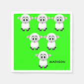 Papierbücher, Schafe Serviette (Vorderseite)