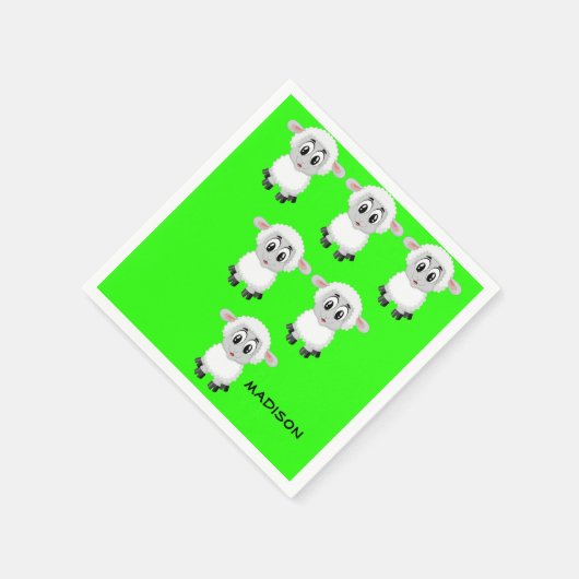 Papierbücher, Schafe Serviette (Ecke)