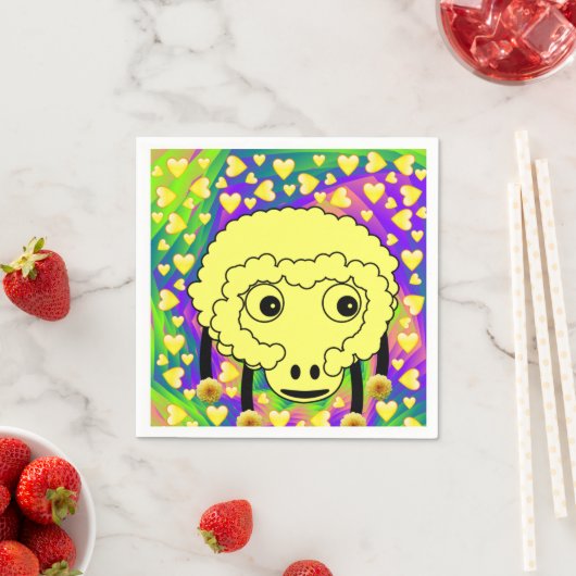 Papierbücher, Schafgelbe Herzen Serviette (Beispiel)