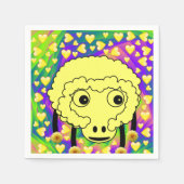 Papierbücher, Schafgelbe Herzen Serviette (Vorderseite)