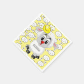 Papierbücher, Schafswolken, gelb Serviette (Ecke)