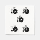 Papierbücher, Schwarzweißräder Vintag Serviette (Vorderseite)