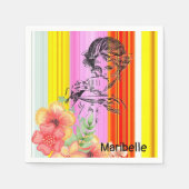 Papierbücher, Viktorianische Stripe Serviette (Vorderseite)