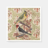 Papierbücher, Vintage Vögel Serviette (Vorderseite)