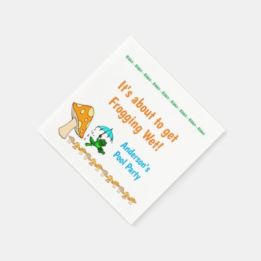 Papierbügel, Frosch, Mushroom-Ribbit Serviette (Ecke)