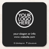 Papiercoas für das Logo für Werbeaktionen Rechteckiger Pappuntersetzer (Vorderseite)