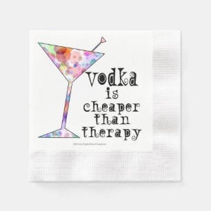 PAPIERcocktail-SERVIETTEN, WODKA BILLIGER ALS Serviette