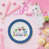 PAPIERcocktail-TELLER - COCKTAIL HERAUF GLÄSER Pappteller (Party)