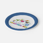 PAPIERcocktail-TELLER - COCKTAIL HERAUF GLÄSER Pappteller (Schrägansicht)