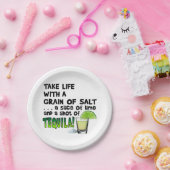 PAPIERcocktail-TELLER - LEBEN, LIMON, SALZ, Pappteller (Party)